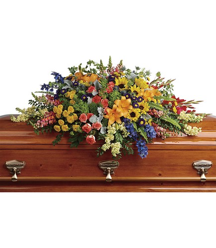 Colorful Reflections Casket Spray from Racanello Florist in Stamford, CT